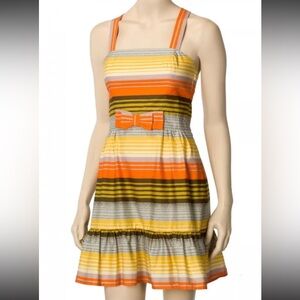 French Connection Boardwalk Multi Striped Dress, Size 6 - $158 NWT
